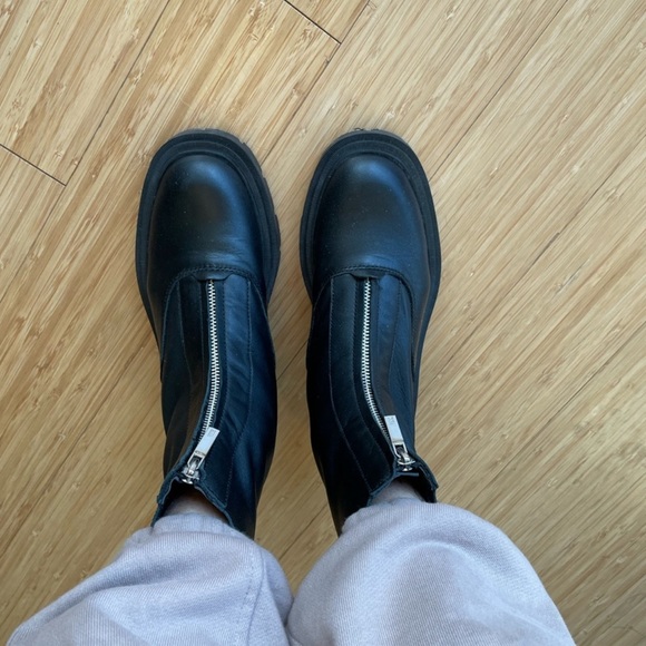 Zara zippered leather ankle boots - Picture 10 of 10